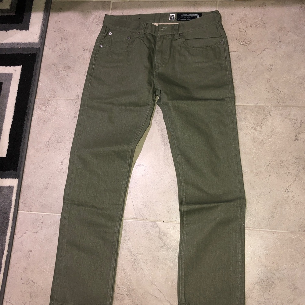 Marc Ecko Denim Jeans Green Gray Size 32 Mens